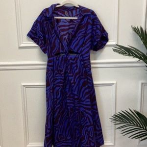 COPY - Blue and purple cut out dress
